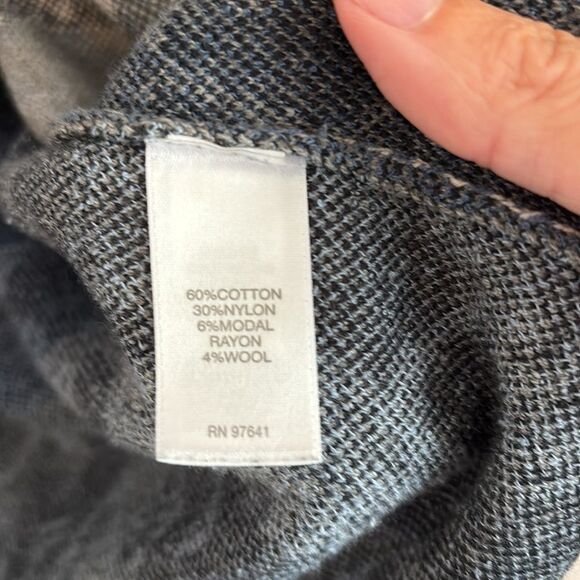 J. Jill Women Patchwork open cardigan duster argyle long sweater blue gray Small - Picture 8 of 11